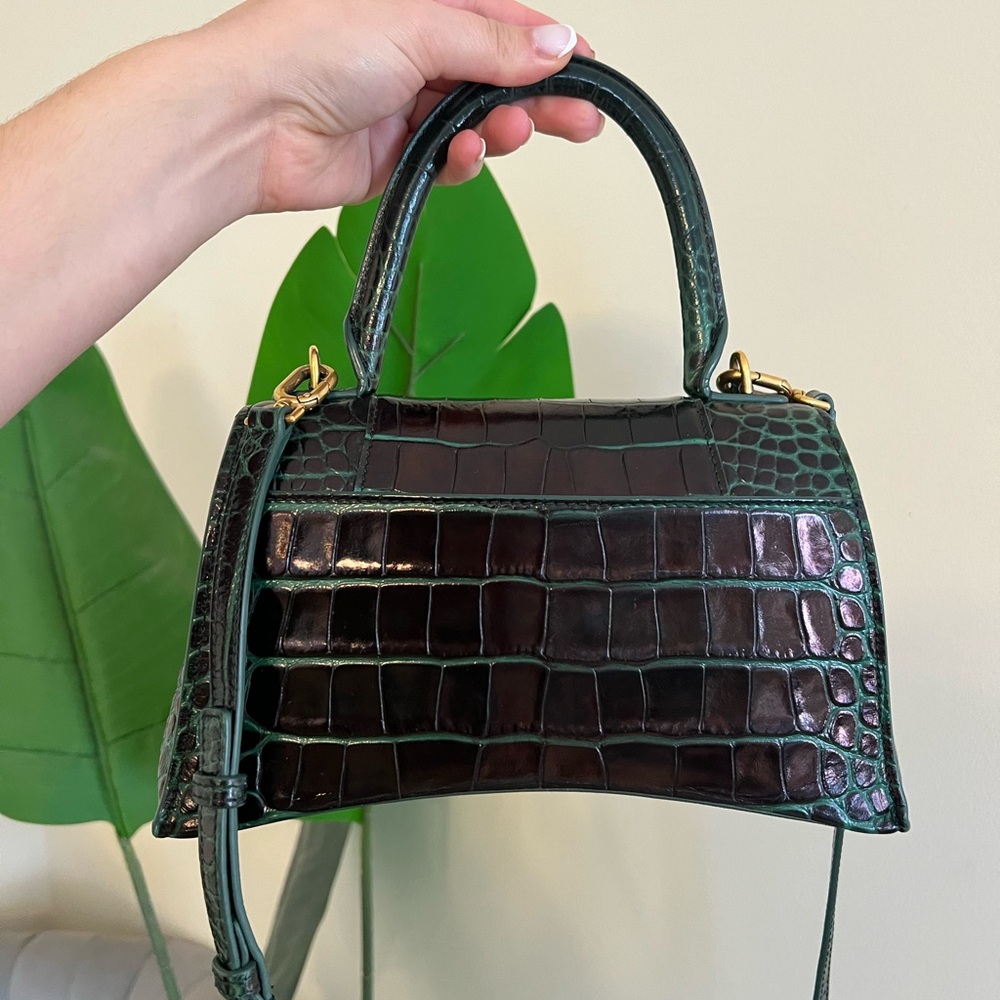 Balenciaga Dark Green Crocodile Embossed Bag - Picture 6 of 9